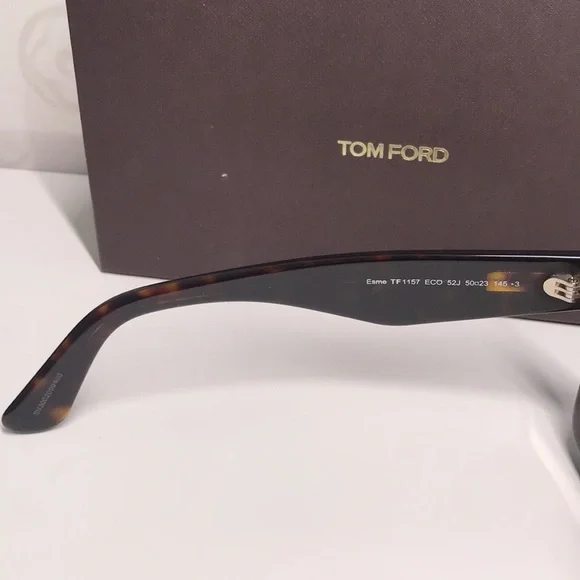 New Authentic Tom Ford Esme TF1157 52J Havana/Brown Sunglasses Tom Ford Esme TF1157 Square Sunglasses | Fashion Eyewear US main image 3